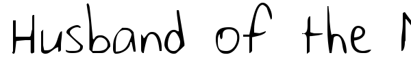 Husband of the Millennium font preview